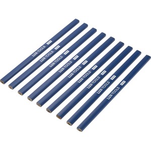 9er Set LUX Zimmermannsbleistifte, 24 cm, HB Härte, für präzise Markierungen beim Bauen und Heimwerken.