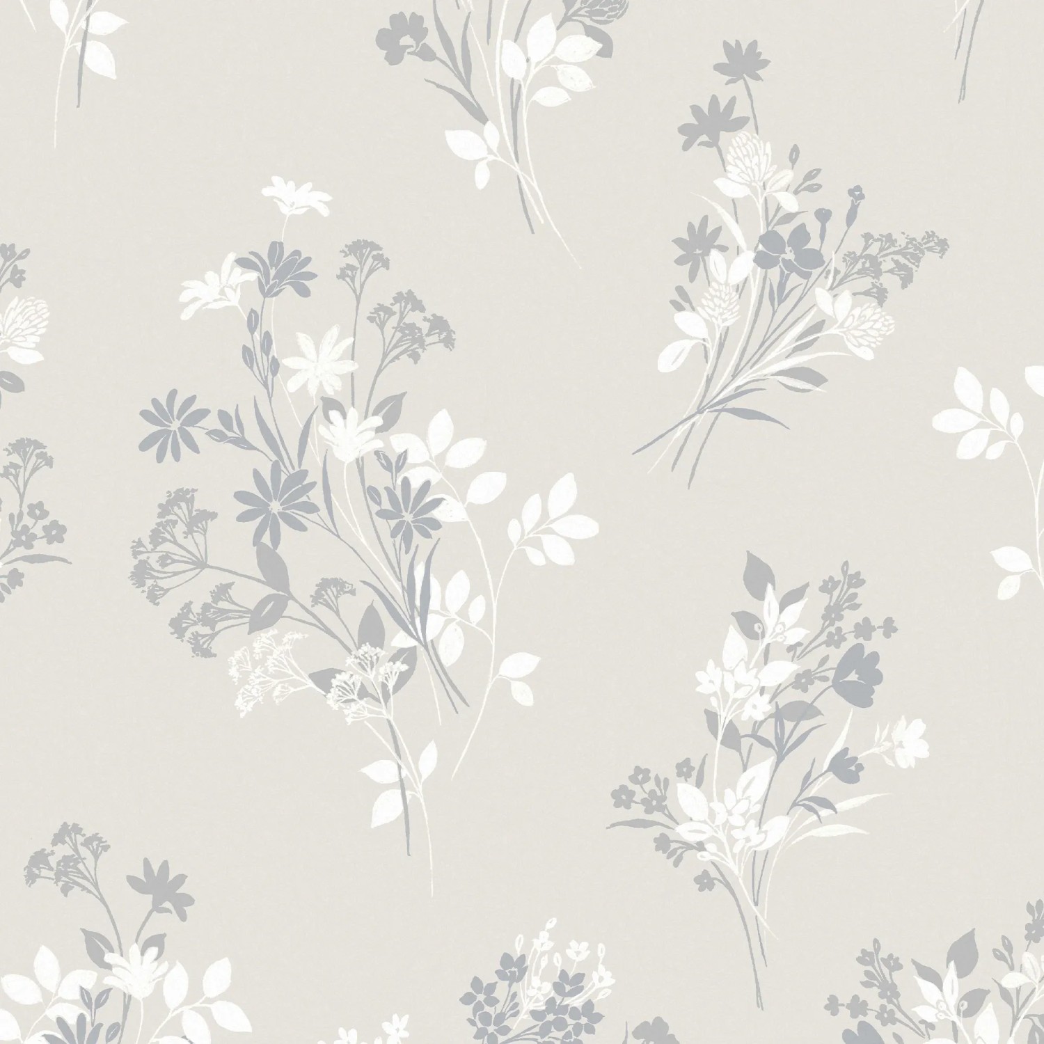 Laura Ashley Vliestapete Igerna Natural Beige mit Blumenmuster.