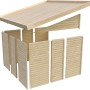 Karibu Gartenhaus Kristiansund, unbehandelt, Pultdach, 178x265 cm, Einzelteile