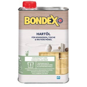 Dose Bondex Hart-Öl Transparent 250ml für Holzoberflächen im Innenbereich.