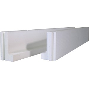 EPS Deckenrandschalung, 1250x220x60 mm, für WDV-Systeme. Geschäumter Dämmstoff mit Nut-Feder.