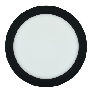 Rundes, schwarzes E2 Elektro LED-Panel Space, 12W, für Deckenleuchten.