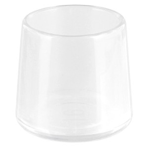 Wagner Endkappen-Set, transparent, 4-teilig, für Möbelbeine aus Stahlrohr, Ø 16-21 mm.