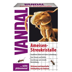 Vandal Ameisen Streukristalle 350g: Staubfreies Mittel zur Ameisenbekämpfung für Haus und Garten.