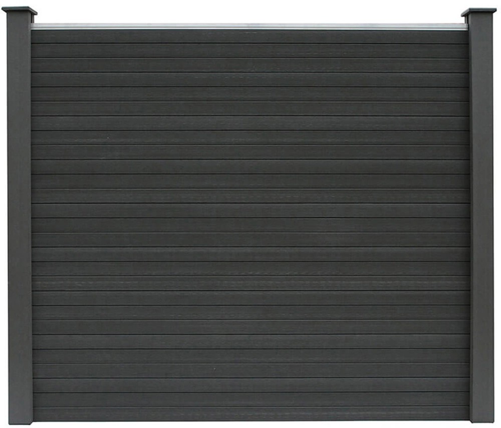 Home Deluxe WPCSichtschutzzaun Callado Grau KomplettSet 2 Elemente