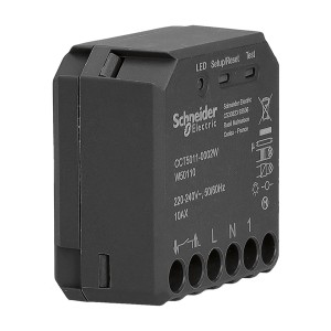 Schneider Electric Wiser Schaltaktor, Unterputz, dunkelgrau, für Hausautomation.