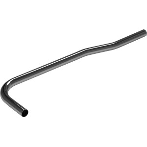 Gekröpftes Druckspülrohr, 28 mm x 700 mm, verchromtes Messing für WC-Spülung.