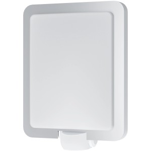 Moderne Eglo Außenwandleuchte Mussotto aus Edelstahl mit Bewegungsmelder.