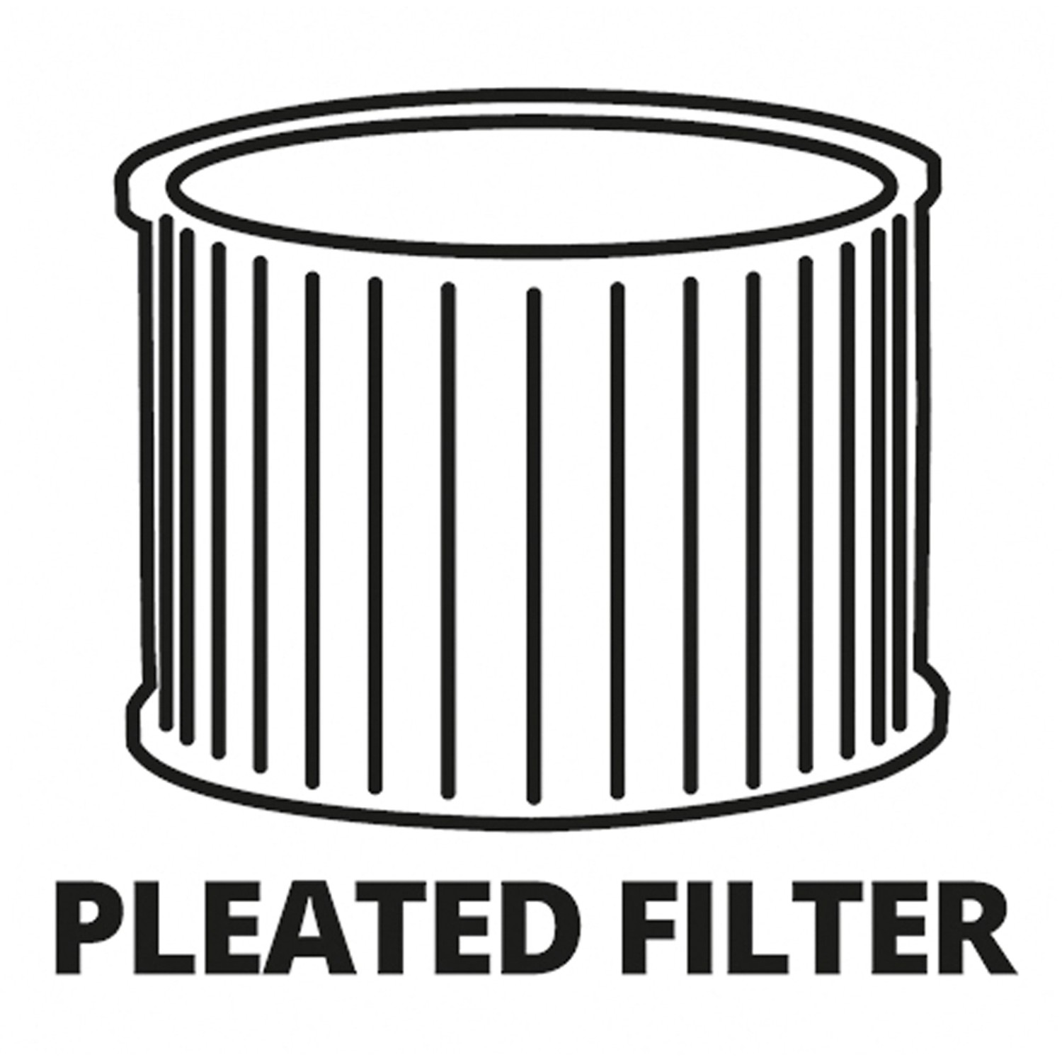 Filter für Einhell Aschesauger TE-AV 18/15 Li C-Solo, Faltenfilter