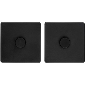 Wenko Turbo-Loc, 2 eckige, schwarze Wandbefestigungen für Küchenhelfer, ohne Bohren.