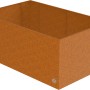 Leeres, rechteckiges Eleo Hochbeet Monterosso aus Cortenstahl, 90x135x68 cm.