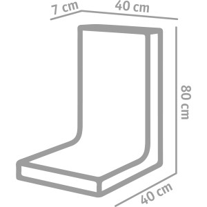 Grauer Diephaus L-Stein (80x40x40x7 cm) für Einfassungen und Mauersysteme.
