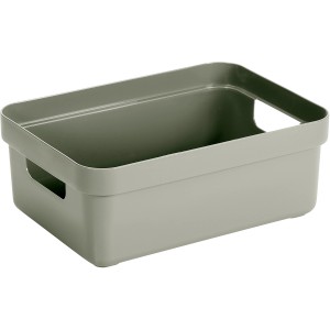 Grüne Sunware Aufbewahrungsbox Sigma Home, 9 Liter, mit Griffen.