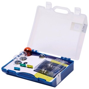 Lampenbox H7 12V 10-teilig mit Glühlampen und Sicherungen für die Autoelektrik.