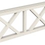 Weiße Skan Holz Brüstung mit Andreaskreuz für Lauben & Pavillons, 210x84 cm.