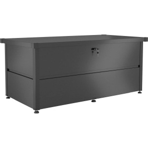 Guardi Gartenbox M in Anthrazit: Universalbox aus Stahl mit abschließbarem Deckel.