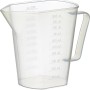 Transparenter LUX Messbecher 1000 ml mit Skala und Griff.