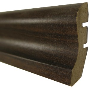 Praktikus Sockelleiste in Walnuss, 240 cm lang, MDF-Leiste.