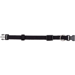 Schwarzes Jollypaw Hundehalsband XS-S, 22-35 cm, aus robustem Nylon.