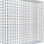 Leere Gabiona C-Ring-Gabione, 90x100x20 cm, Maschenweite 5x5 cm, aus verzinktem Drahtgitter.