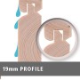 Detailaufnahme: 19mm Profilholz für Karibu Gartenhaus, Steck- und Schraubsystem.