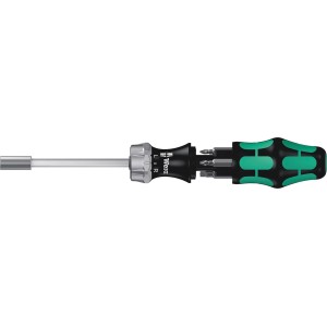 Wera Kraftform Kompakt 27 RA 1 SB Magazin-Schraubendreher, 7-teilig mit Bits für verschiedene Schrauben.
