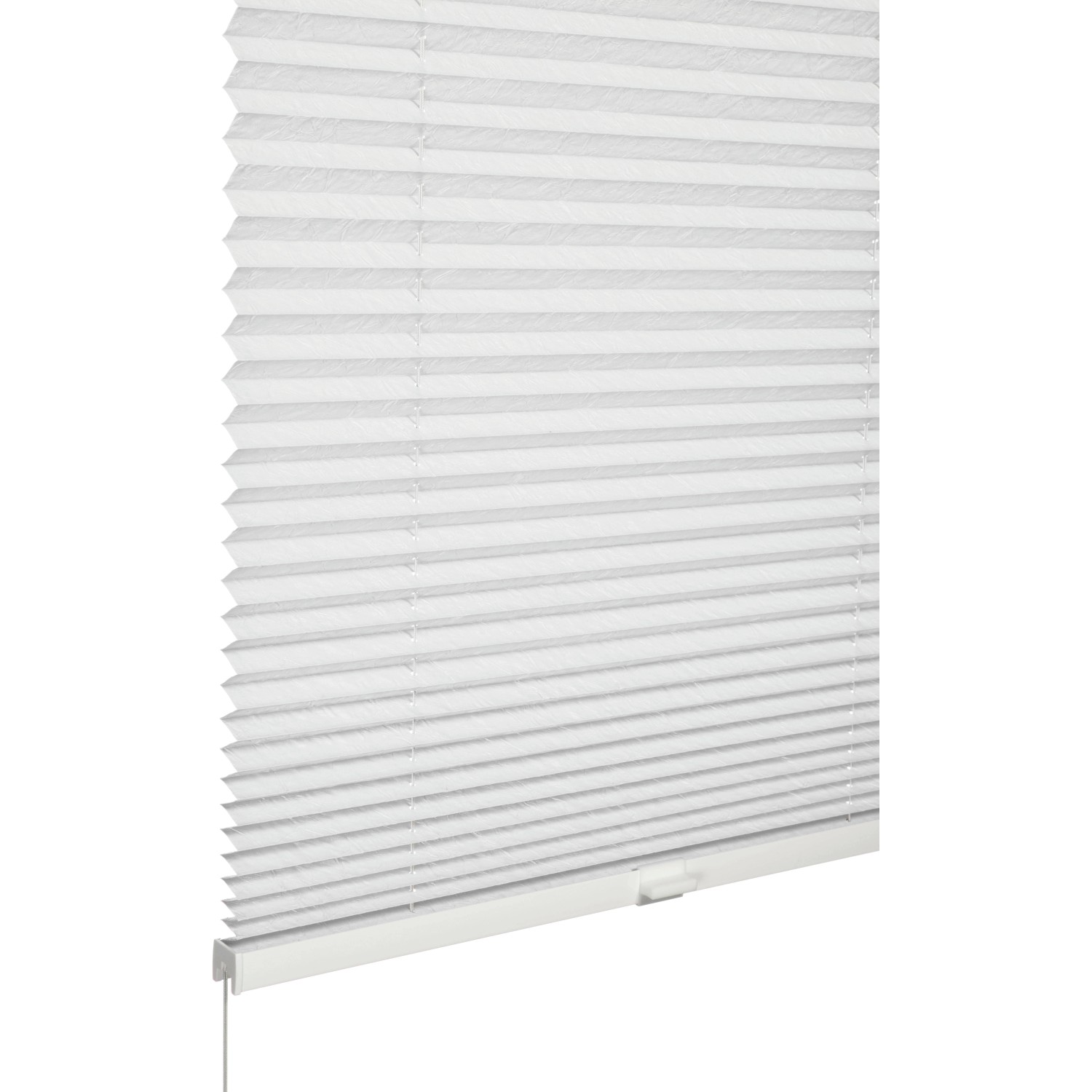 Weißes Schöner Wohnen Plissee Milla, 60x130 cm, für Fenster, blickdicht und lichtdurchlässig.