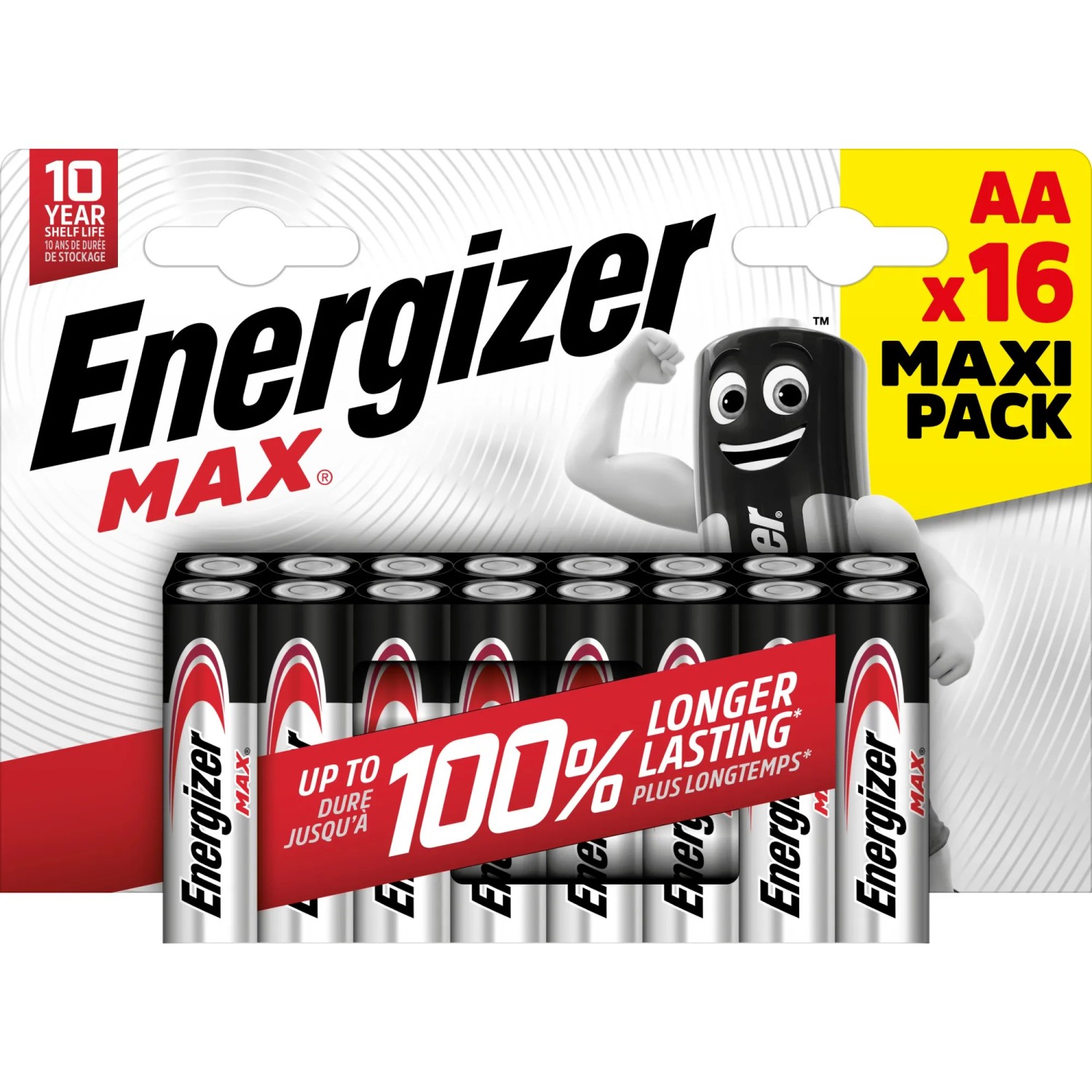 Energizer Max AA Mignon Batterien, 16er Pack. Alkaline Batterien für Geräte des täglichen Gebrauchs.