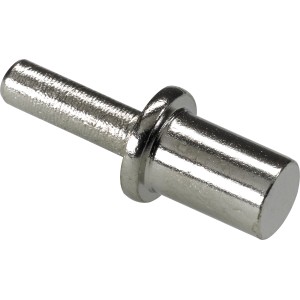 Hettich Bodenträger, vernickelter Stahl, für 3/5 mm Bohrung, Möbelausstattung.
