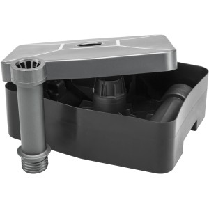 Anthrazitfarbener Schneider PE-Schirmständer (40 kg) aus Kunststoff, befüllbar mit Sand.