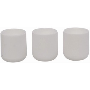 Sieger Fußkappen-Set, 3 weiße Schutzkappen Ø 25 mm für Gartenmöbel.