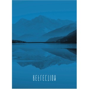 Komar Wandbild Word Lake Blue 30 x 40 cm