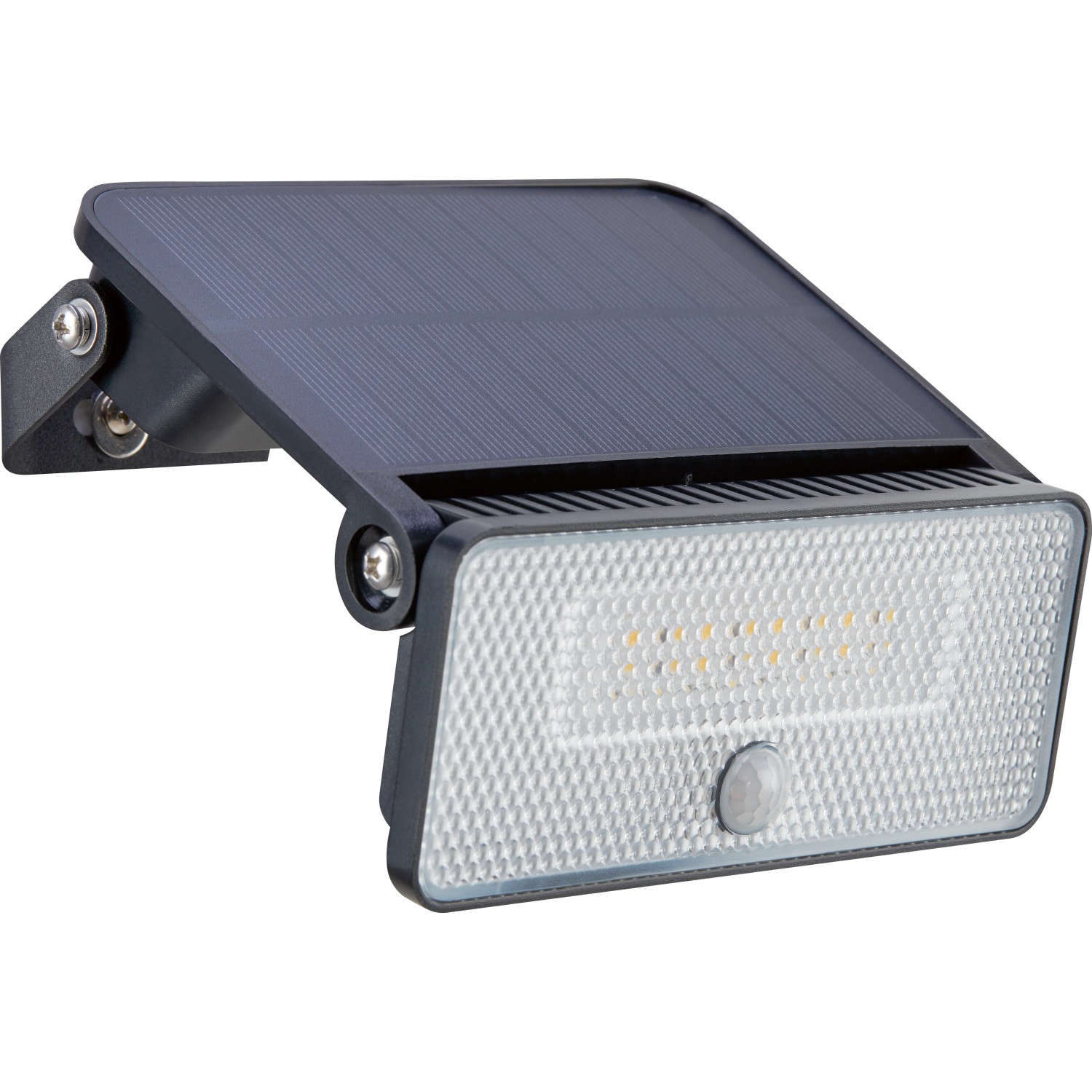 LED Solar-Wandleuchte Mit Bewegungsmelder – 3,2W, 400 Lumen, Warmweiß, IP65, Inkl. Akku, Schwarz