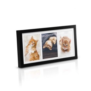 Schwarzer Bomoe Galeria Bilderrahmen für 3 Fotos (13x18cm), Dekoartikel für Wohnaccessoires.