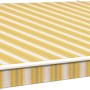 Gelenkarmmarkise Wismar Classic, 300x200 cm, gelb-weiß-grau gestreift, für Terrasse und Balkon.