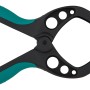 Wolfcraft Federzwinge FZ 60, Spannwerkzeug aus Kunststoff und Stahl, grau/türkis, 60 mm Spannweite.