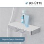 Schütte Thermostat-Duscharmatur Ocean mit Ablage in Chrom-Weiß, mit Duschutensilien.