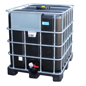 IBC Tank 1000 l Schwarz mit Kunststoffpalette