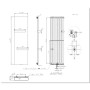 Glasdeals Badheizkörper LIANO in 160 x 45 cm Mittelanschluss Grau 7575_4