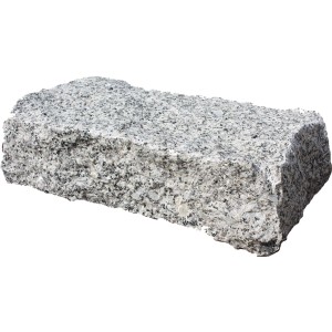 Granit Blockstein, grau, 40x20x10cm, für naturnahe Mauern und Beetabgrenzungen.