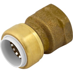 Steck-Übergangsmuffe aus Messing, 31 mm, für Trinkwasser- und Heizungsrohre.