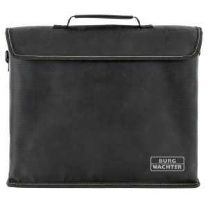 Schwarze Burg-Wächter Feuerschutztasche Fire-Bag FB 500 für Dokumente.