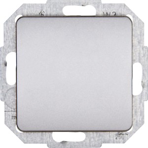 Kopp Aus-/Wechselschalter Milano Stahl, Schalter für das Schalterprogramm Milano.