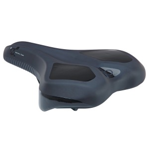 Schwarzer Prophete Touren-City-Sattel (266x192mm) mit Memory Foam für hohen Komfort auf Cityrädern.