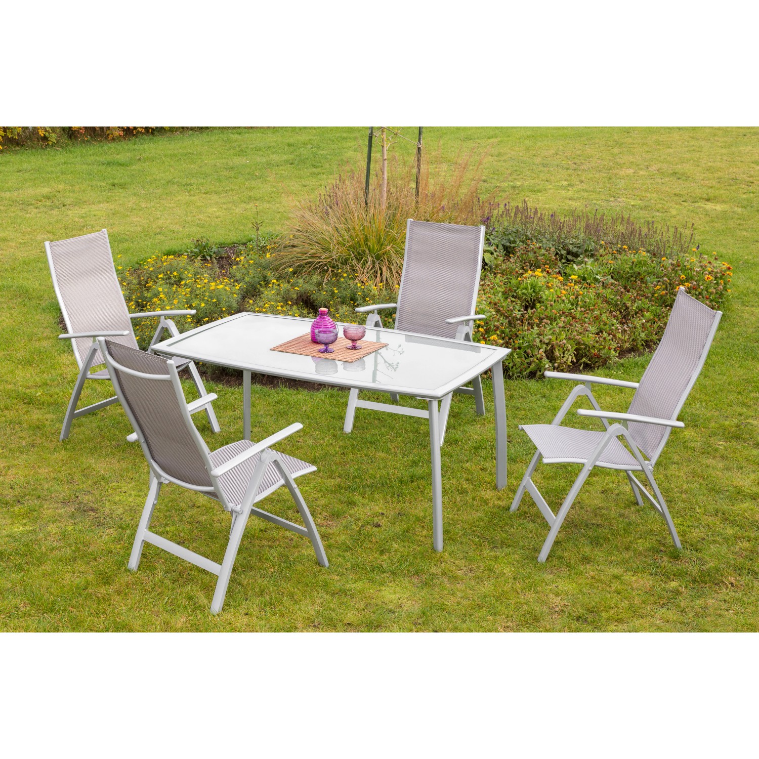 Gartenmöbel-Set Carrara 5-tlg. Diamantbraun Inkl. Klappsessel Kaufen ...