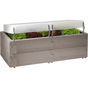 Juwel Hochbeet Timber Komplett-Set 52 cm x 130 cm 60 cm Kunststoff