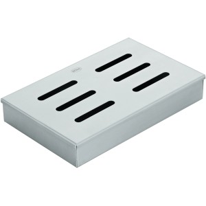 Rösle Räucherbox aus Edelstahl für Grill & BBQ, mit Schlitzen im Deckel.