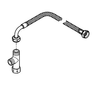 Grohe Installationsset für Dusch-WC: T-Stück und flexibler Schlauch für einfache Montage.