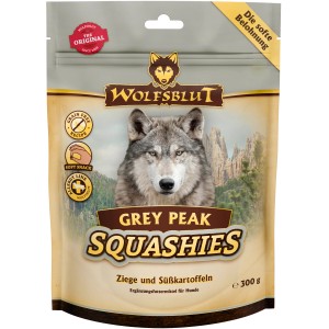 Wolfsblut Squashies Grey Peak Hundesnack mit Ziege & Süßkartoffel, getreidefrei, 300g Packung.