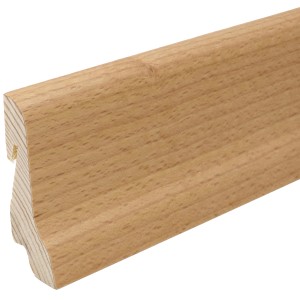 Sockelleiste Clipfix A, Buche gedämpft, 21x60x2500 mm, für harmonischen Bodenabschluss.